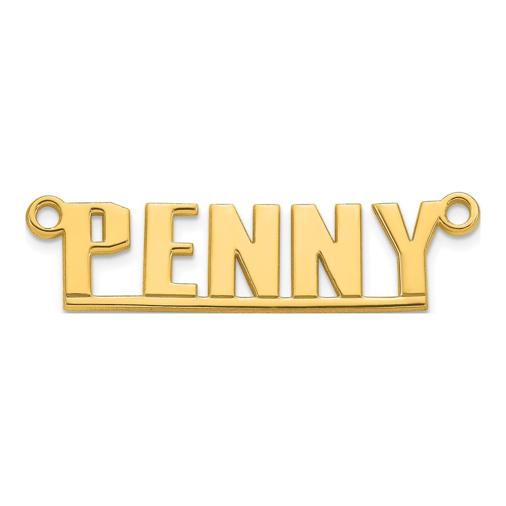 Sterling Silver/gold-Plated Underlined Name Plate