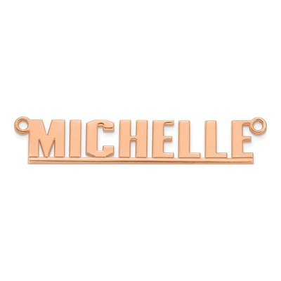 Rose Gold-Plated Sterling Silver Personalized Name Plate Pendant – view 3