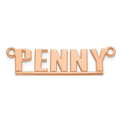 Rose Gold-Plated Sterling Silver Personalized Name Plate Pendant