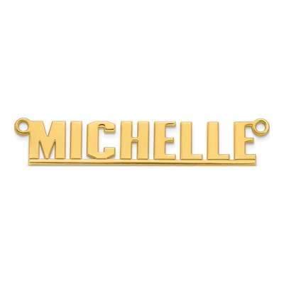 14K Yellow Gold Personalized Name Plate Pendant – view 3