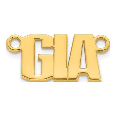 Gold-Plated Sterling Silver Personalized Name Plate Pendant – view 2