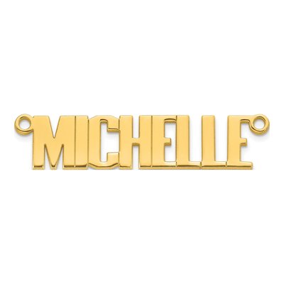 Gold-Plated Sterling Silver Personalized Name Plate Pendant – view 3