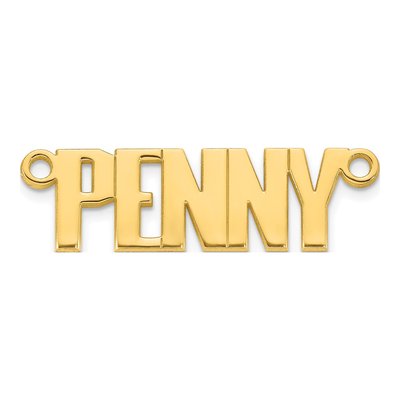 Gold-Plated Sterling Silver Personalized Name Plate Pendant