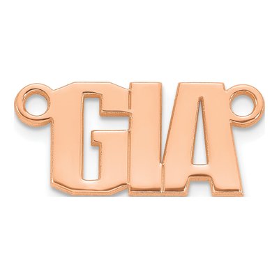 14K Rose Gold Personalized Name Plate Pendant – view 2