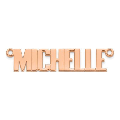 Rose Gold-Plated Sterling Silver Personalized Name Plate Pendant – view 3
