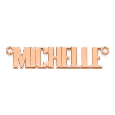 Rose Gold-Plated Sterling Silver Personalized Name Plate Pendant – view 4