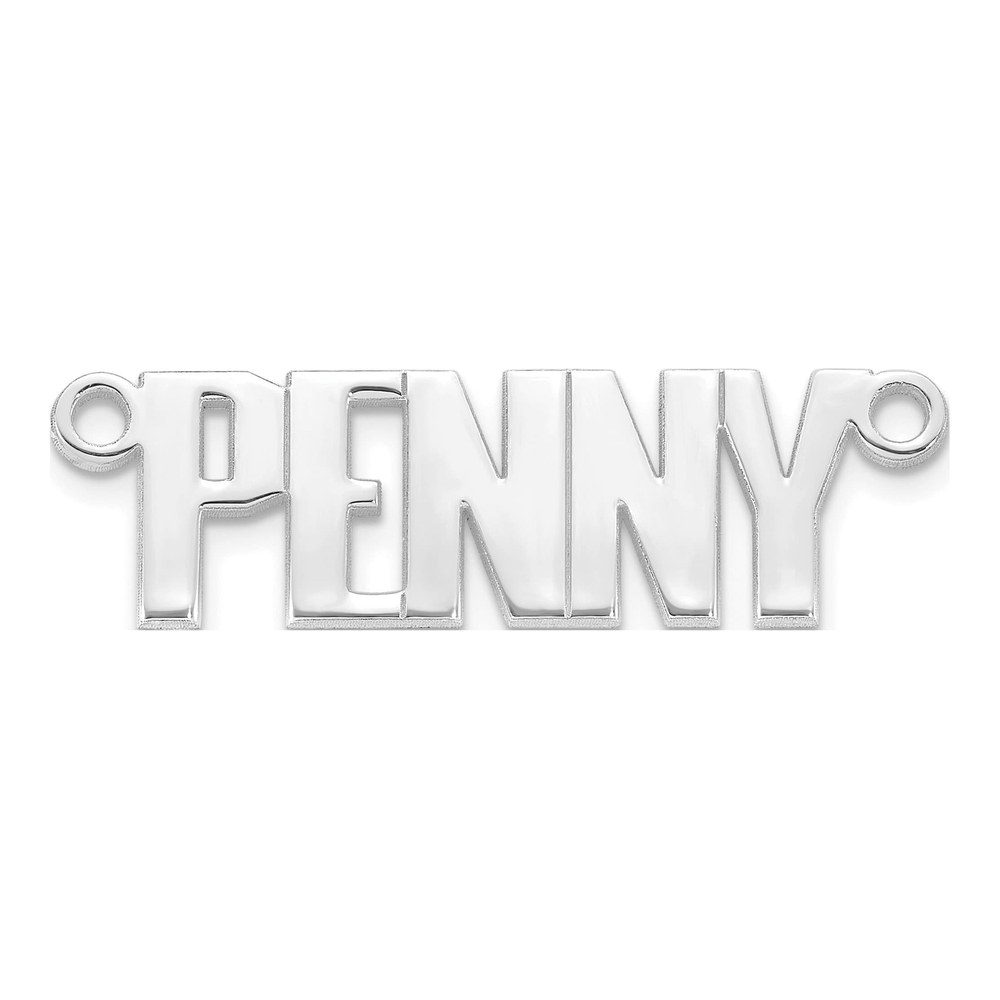 Sterling Silver/rhodium-Plated Atlantico Font Name Plate