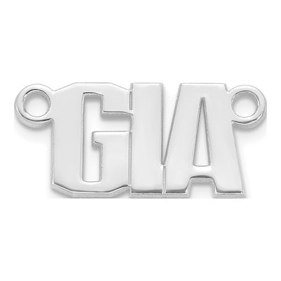 14K White Gold Personalized Name Plate Pendant – view 2
