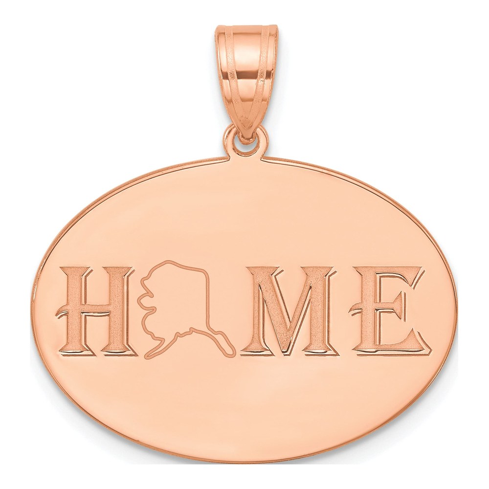14K Rose Gold Home/state Pendant