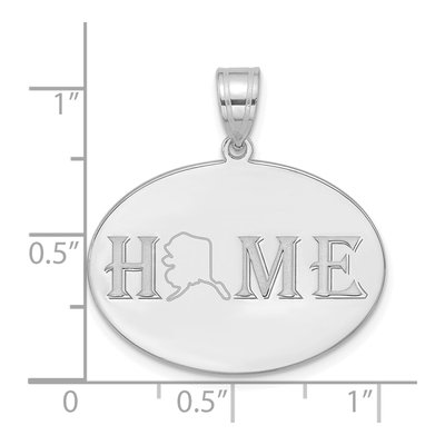 Sterling Silver Personalized HOME State Pendant – view 5