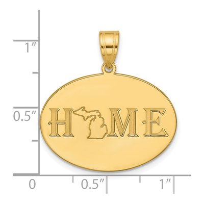 14K Yellow Gold Personalized HOME State Pendant – view 4