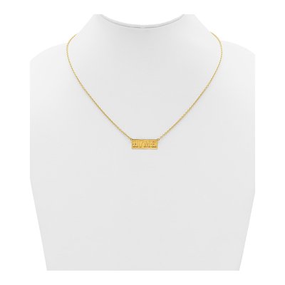 Gold-Plated Sterling Silver Personalized HOME State Necklace – view 3