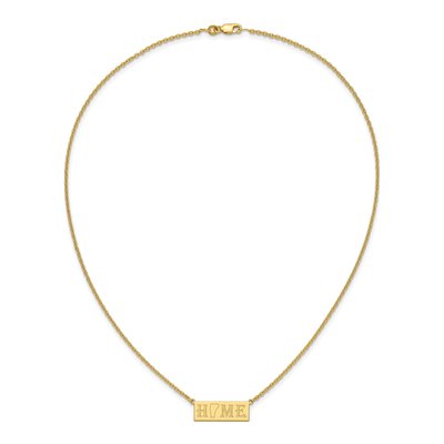 Gold-Plated Sterling Silver Personalized HOME State Necklace – view 4