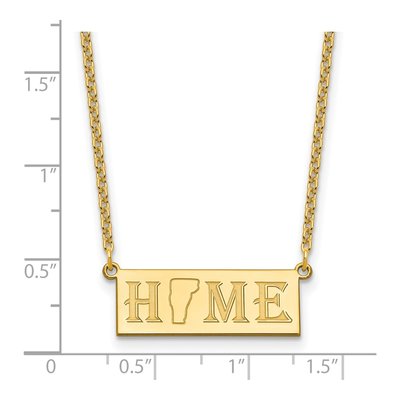 Gold-Plated Sterling Silver Personalized HOME State Necklace – view 6