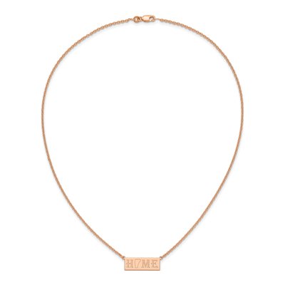 Rose Gold-Plated Sterling Silver Personalized HOME State Necklace – view 4