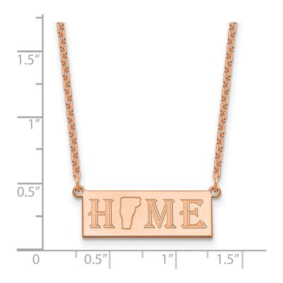 Rose Gold-Plated Sterling Silver Personalized HOME State Necklace – view 5