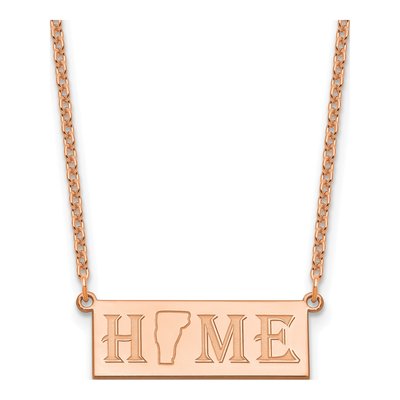 Rose Gold-Plated Sterling Silver Personalized HOME State Necklace