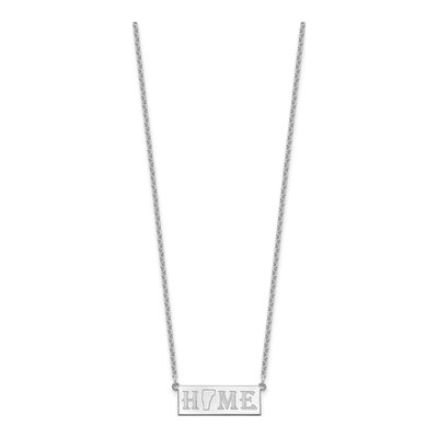 Sterling Silver Personalized State Necklace – view 2