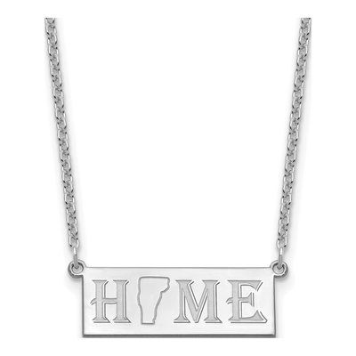 Sterling Silver Personalized State Necklace