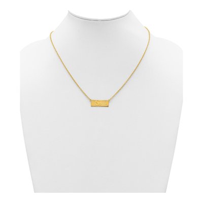 Gold-Plated Sterling Silver Personalized HOME State Necklace – view 3