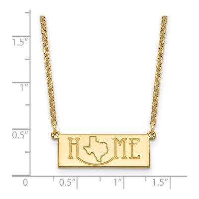 Gold-Plated Sterling Silver Personalized HOME State Necklace – view 5
