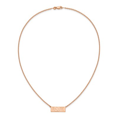 Rose Gold-Plated Sterling Silver Personalized HOME State Necklace – view 3