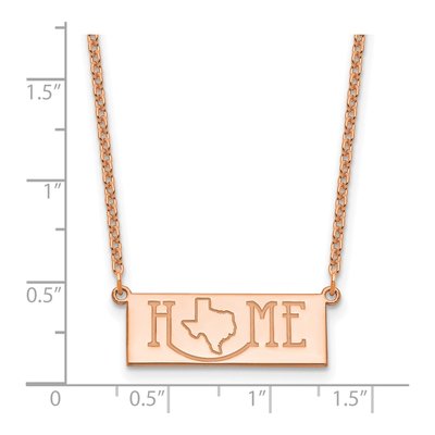 Rose Gold-Plated Sterling Silver Personalized HOME State Necklace – view 4