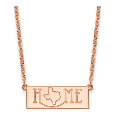 Rose Gold-Plated Sterling Silver Personalized HOME State Necklace