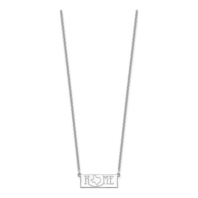 Sterling Silver Personalized HOME State Necklace – view 2