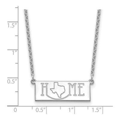 Sterling Silver Personalized HOME State Necklace – view 4