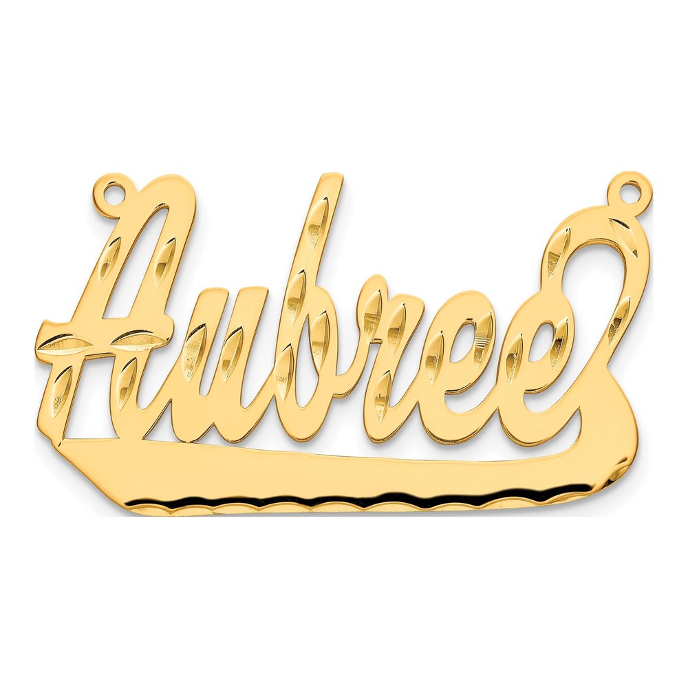 Gold-Plated Sterling Silver Personalized Name Plate Pendant