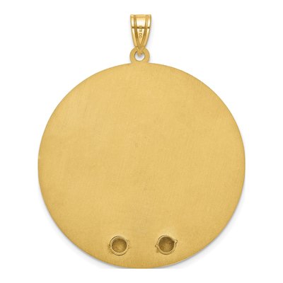 14K Yellow Gold Personalized Birth Flower Pendant – view 2