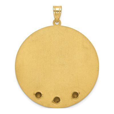 14K Yellow Gold Personalized Birth Flower Pendant – view 2