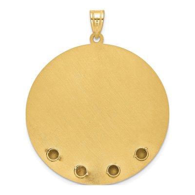 14K Yellow Gold Personalized Birth Flower Pendant – view 2