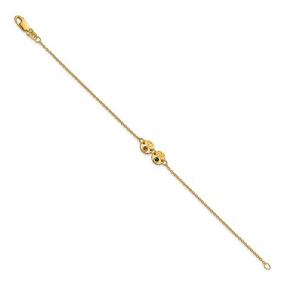 14K Yellow Gold Personalized Disc Bracelet – view 2