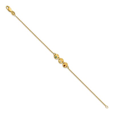 14K Yellow Gold Personalized 3-Disc Bracelet – view 2