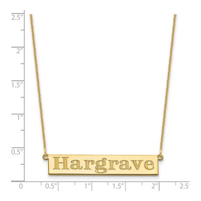 14K Yellow Gold Personalized Name Bar Necklace – view 3