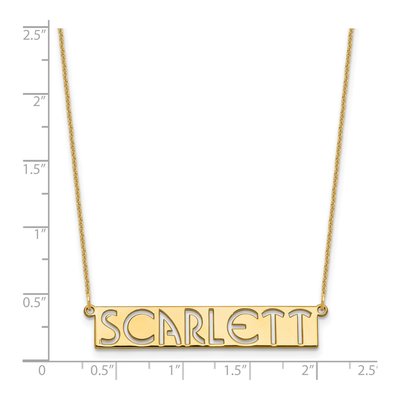 14K Yellow Gold Personalized Name Bar Necklace – view 3