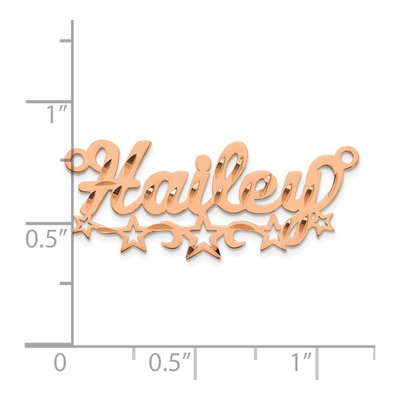 Rose Gold-Plated Sterling Silver Personalized Star Name Plate Pendant – view 5
