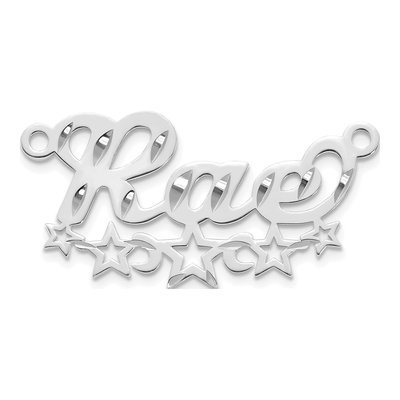 Sterling Silver Personalized Name Plate Pendant – view 2