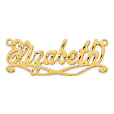 Gold-Plated Sterling Silver Personalized Sunglass Name Plate Pendant – view 3