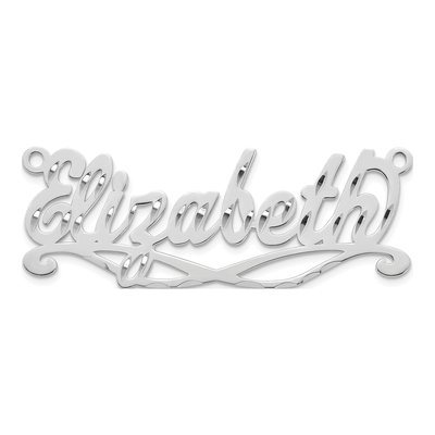 Sterling Silver Personalized Sunglass Name Plate Pendant – view 4