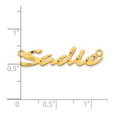Gold-Plated Sterling Silver Personalized Name Plate Pendant – view 5
