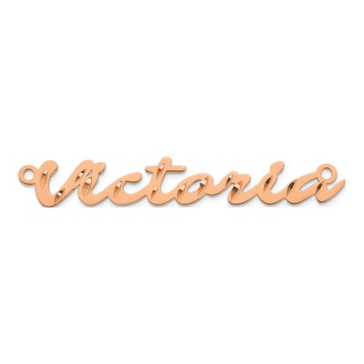 Rose Gold-Plated Sterling Silver Personalized Name Plate Pendant – view 4