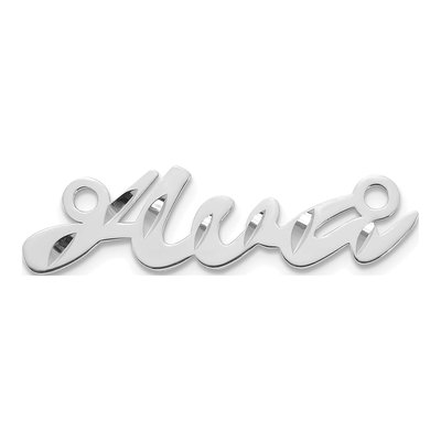 Sterling Silver Personalized Name Plate Pendant – view 2