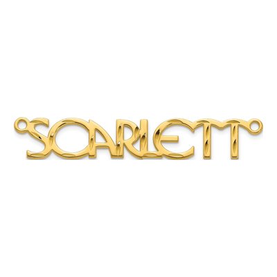 Gold-Plated Sterling Silver Personalized Name Plate Pendant – view 3