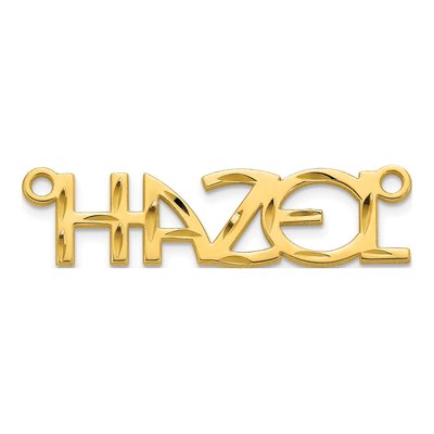 Gold-Plated Sterling Silver Personalized Name Plate Pendant