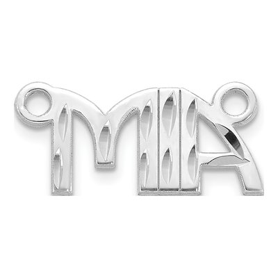 Sterling Silver Personalized Name Plate Pendant – view 2