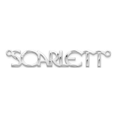Sterling Silver Personalized Name Plate Pendant – view 3