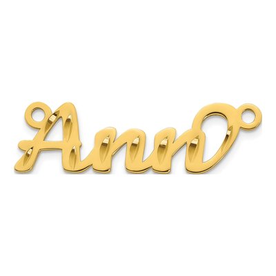 Gold-Plated Sterling Silver Personalized Name Plate Pendant – view 2